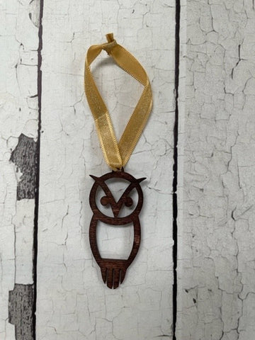 Silhouette Owl Wood Ornament