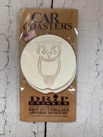 Owl Car Coaster  - 2 pack